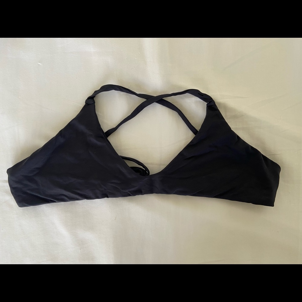 Midori black bikini top size large